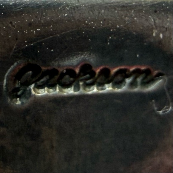 TOMMY JACKSON Vintage Black Onyx and Sterling Silver Triangle Earrings - Picture 5 of 5